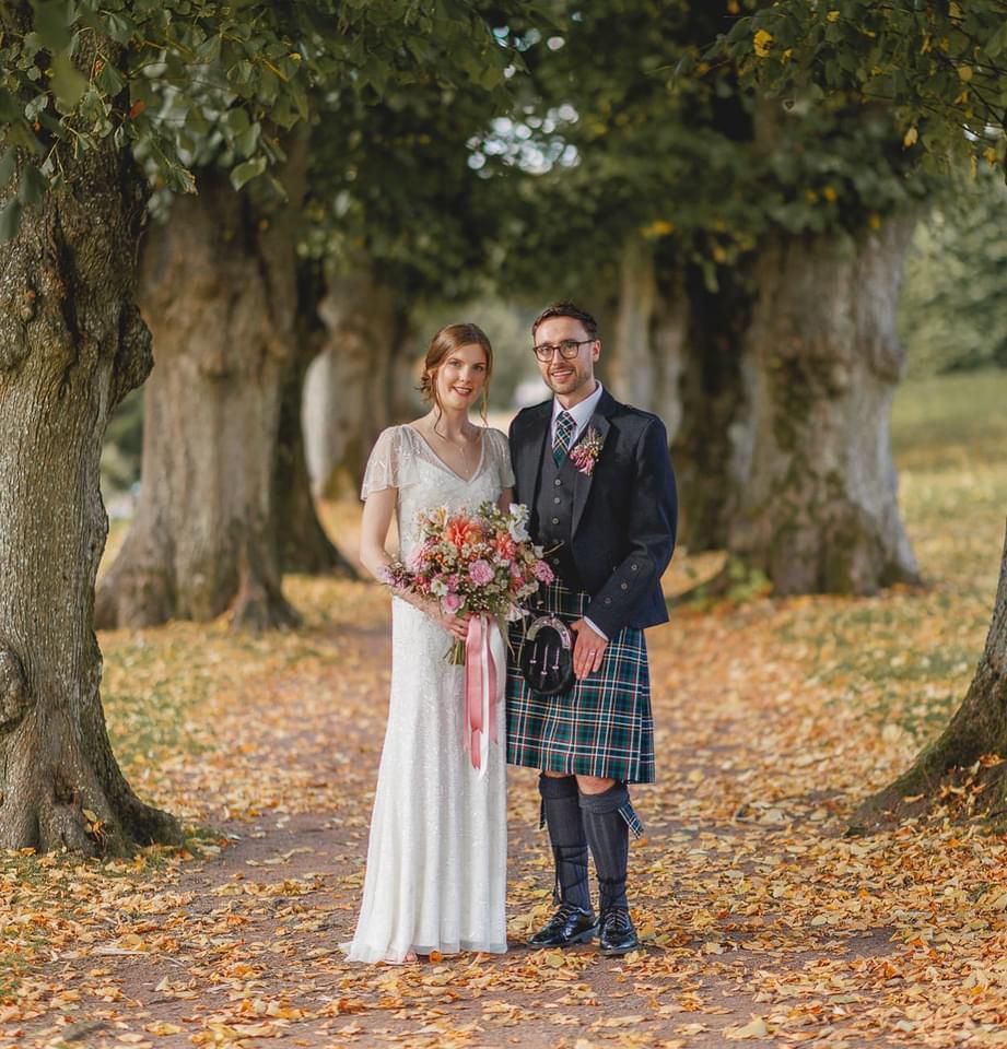 Bride and groom scotland wedding hair and makeup